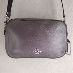 Coach Jes Metallic Gray Crossbody Bag F67406